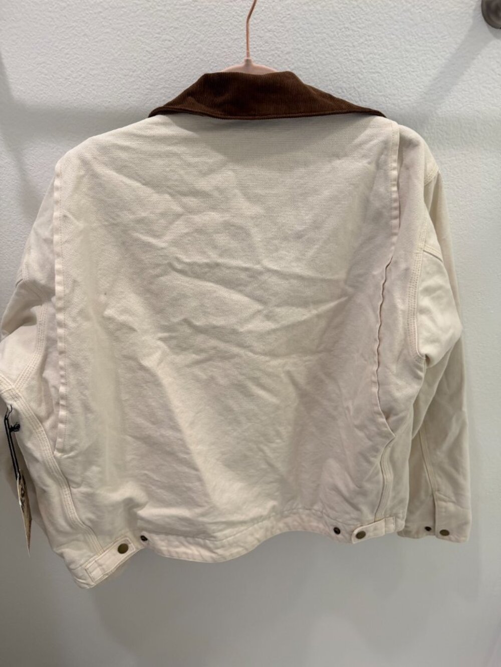Winslow The Farm Jacket Cream Canvas Corduroy Collar Chore Coat Size S - Picture 5 of 5